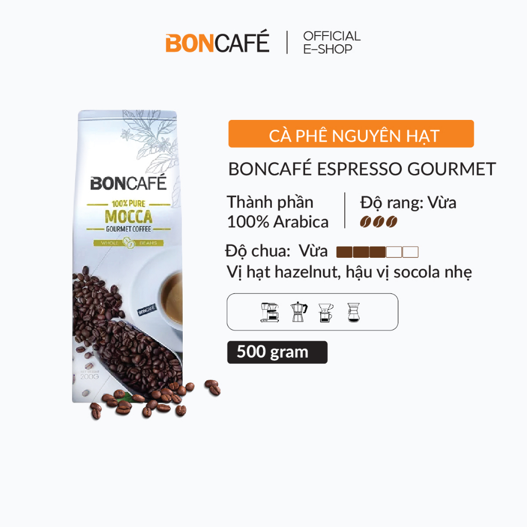 コーヒー豆 グルメモカコーヒー 200g/500g ローストアラビカ豆 Boncafe